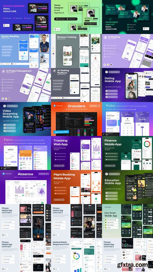 24 UX and UI Kits Templates Bundle 16 24 UX and UI Kits Templates Bundle 16