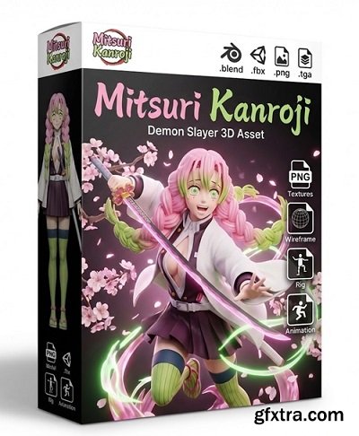 Mitsuri Kanroji - Demon Slayer 3D Asset