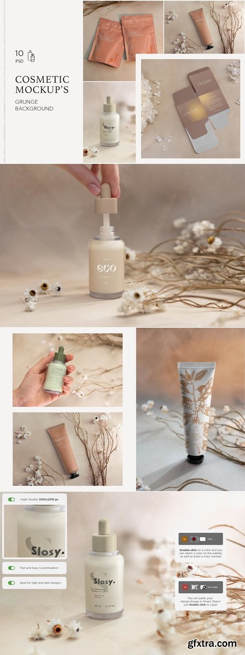 MockupCloud - Cosmetic MockUp\'s Grunge Background