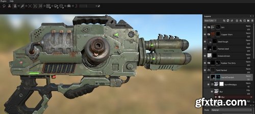 Artstation - Darrell Abney - Alien gun texturing and rendering tutorial