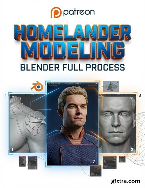 Patreon - Homelander modeling - Blender - Full process Patreon - Homelander modeling - Blender - Full process