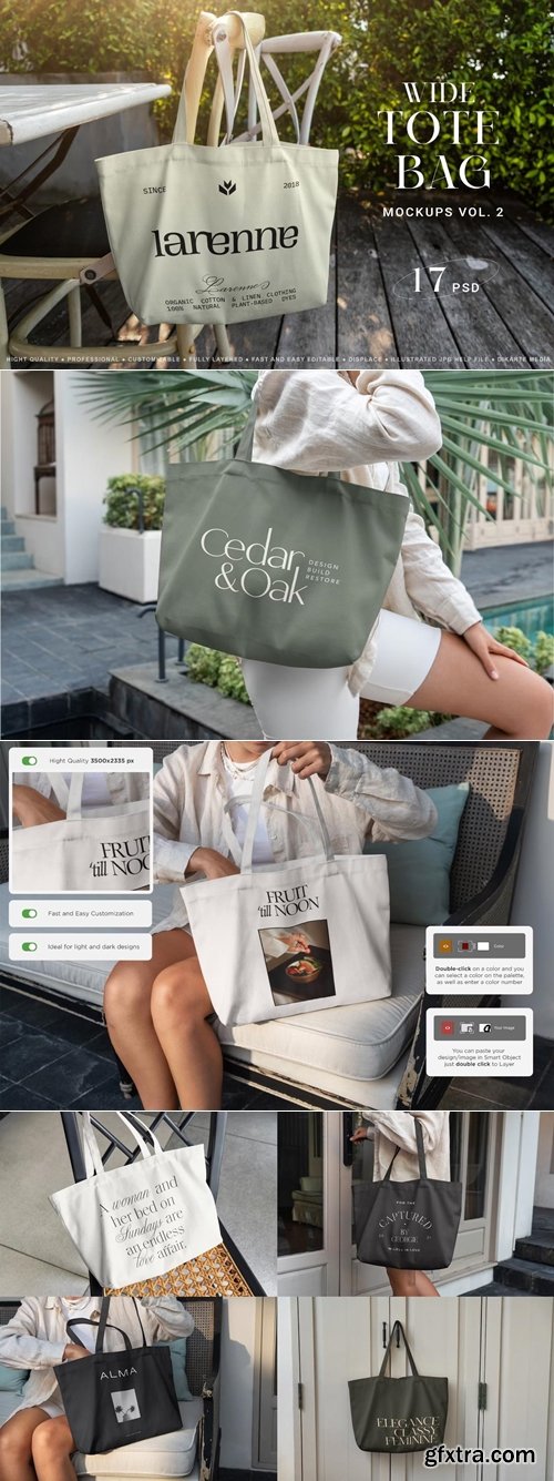 MockupCloud - Tote Bag Wide Style Vol 2