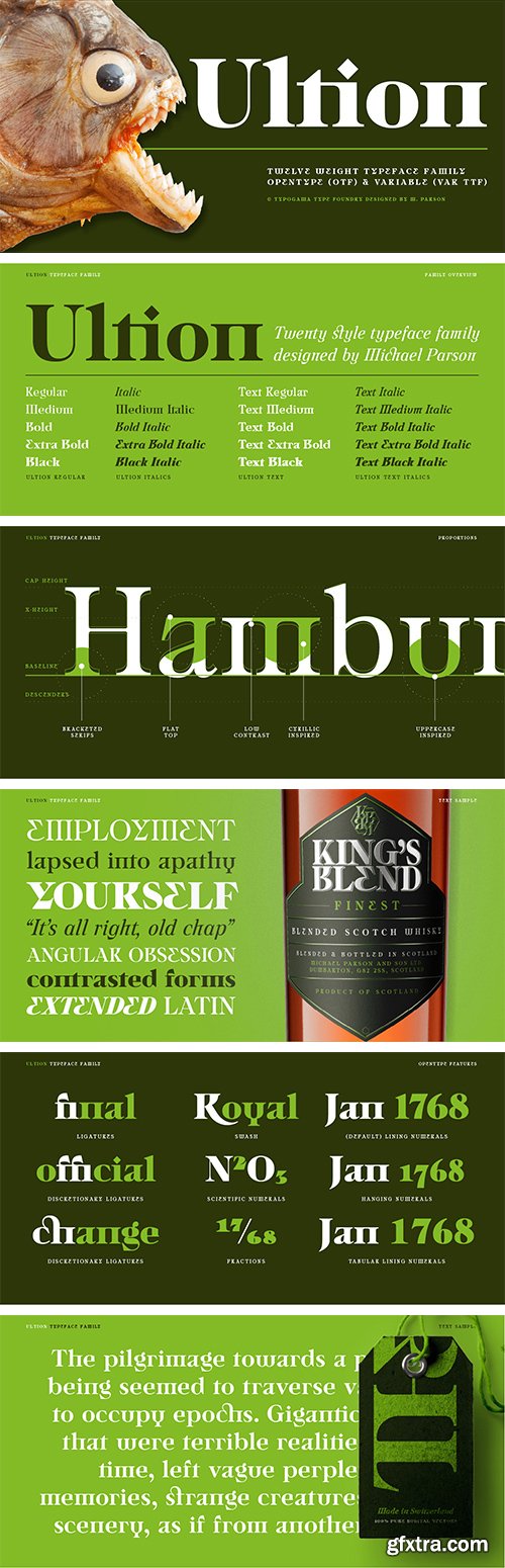 Ultion Font Family 21xOTF $199 Ultion Font Family 21xOTF $199