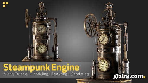 Artstation - Steampunk Engine - Tutorial Full Process-Asset