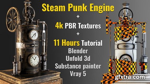 Artstation - Steampunk Engine - Tutorial Full Process-Asset