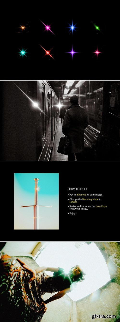 CreativeMarket - Lens Flare Overlays Collection 292015547