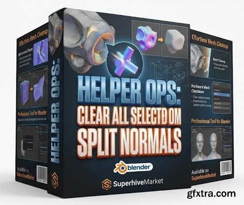 SuperhiveMarket - Helper Ops: Clear All Selected Custom Split Normals v1.0.5
