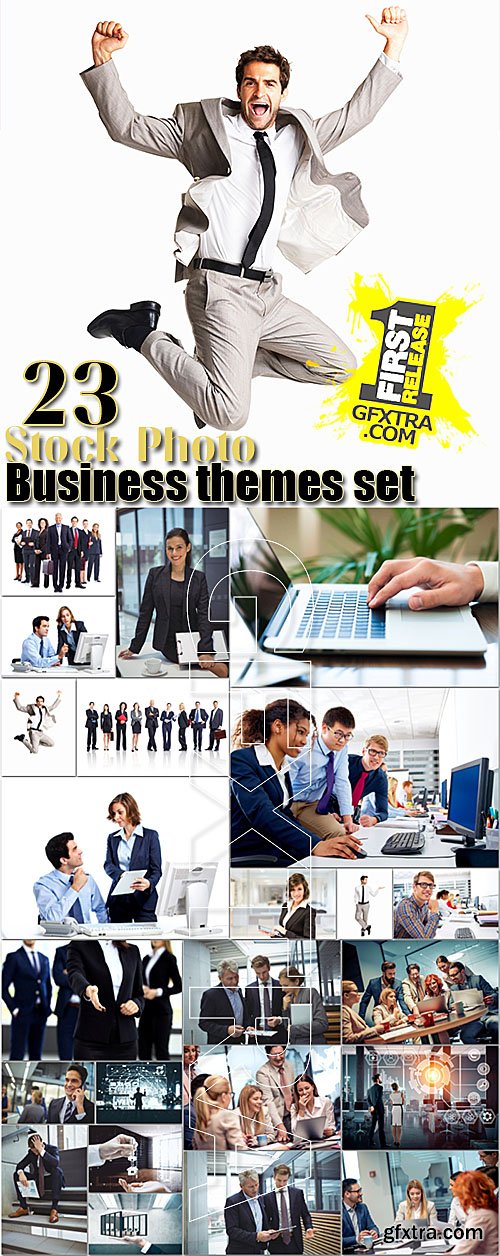 Business Themes Young People, Teamwork in the Office - Stock Photo Set 23