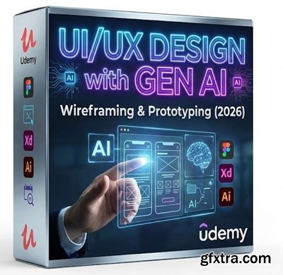 Udemy - UI/UX Design with Gen AI: Wireframing & Prototyping (2026) Udemy - UI/UX Design with Gen AI: Wireframing & Prototyping (2026)