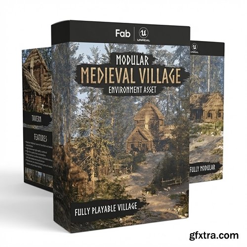 Fab - Modular Medieval Village - Environment Asset