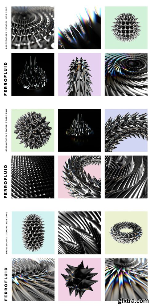 Rulebyart - Ferrofluid Abstract Textures