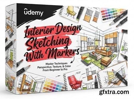 Udemy - Interior Design Sketching With Markers Udemy - Interior Design Sketching With Markers