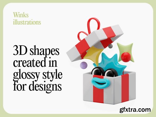Craftwork Design - Winks Glossy style 3D illustrations