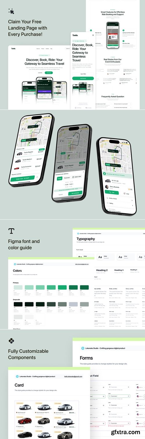 Taxita - Taxi Booking Mobile App UI Kit