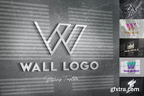 Wall Text or Logo Mockups Wall Text or Logo Mockups