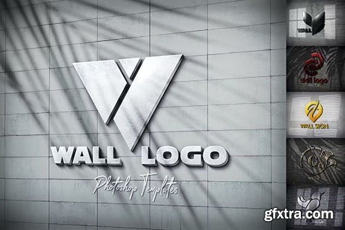 Wall Logo Sign Mockups Wall Logo Sign Mockups