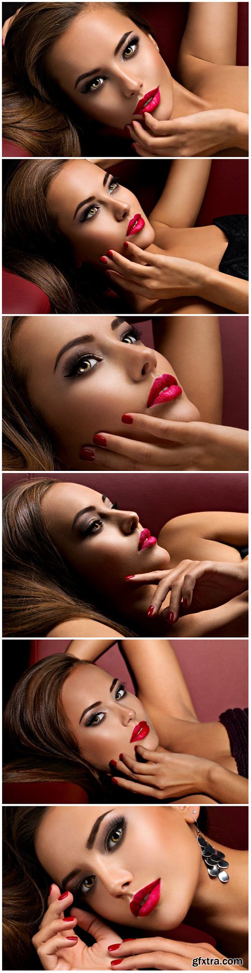 Beautiful woman's face with makeup Beautiful woman's face with makeup
