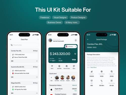 'Fundify - E-Wallet Mobile App UI Kit' 'Fundify - E-Wallet Mobile App UI Kit'