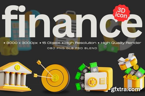 Iconscout - Finance 3D Icon Pack