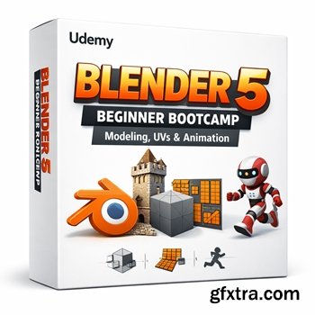 Udemy - Blender 5 Beginner Bootcamp: Modeling, UVs & Animation