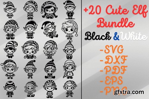 CreativeFabrica - Cute Elf SVG Bundle