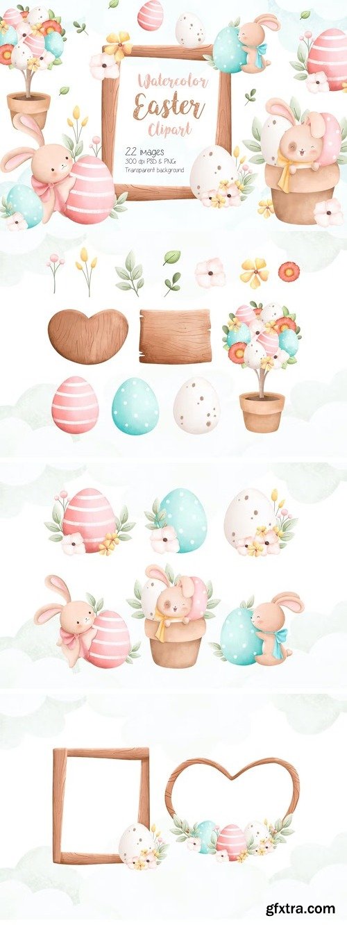 Watercolor Easter Clipart Watercolor Easter Clipart