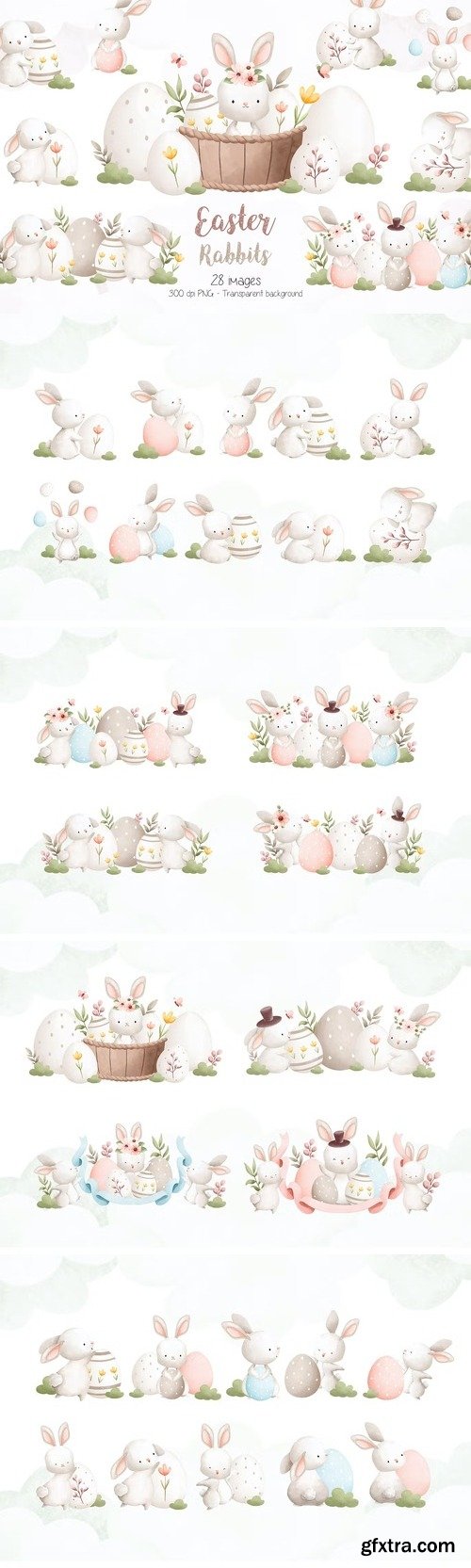 Easter Rabbits Clipart Easter Rabbits Clipart
