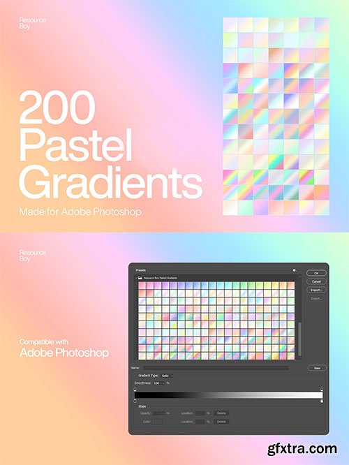 200 Pastel Photoshop Gradients 200 Pastel Photoshop Gradients