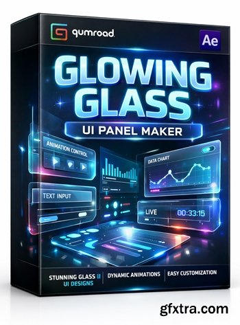 Gumroad - Glowing Glass UI Panel Maker - for After Effects