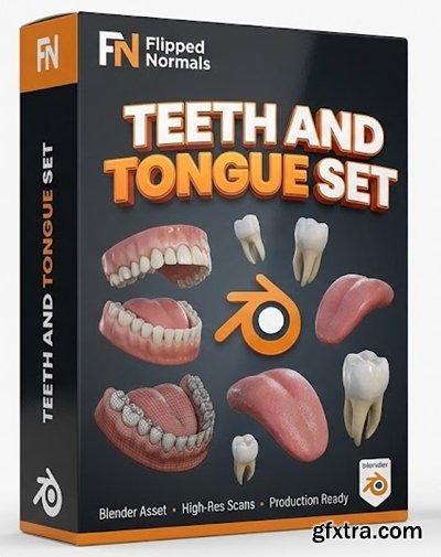 Flipped Normals - Teeth and Tongue Set 36670