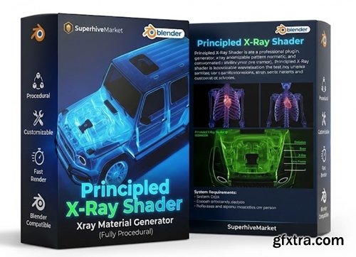 SuperhiveMarket - Principled X-Ray Shader (Xray Material Generator) (Fully Procedural)