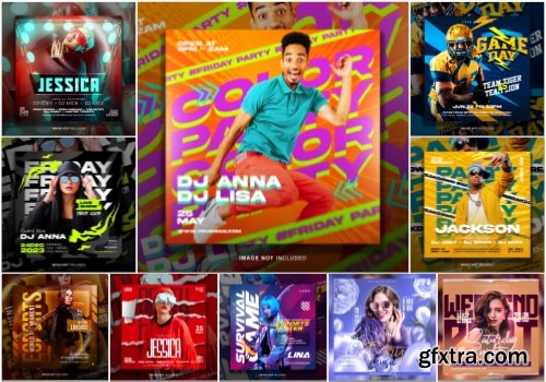 Flyer social media post, psd banner set vol 195 Flyer social media post, psd banner set vol 195