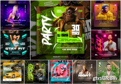 Flyer social media post, psd banner set vol 194 Flyer social media post, psd banner set vol 194