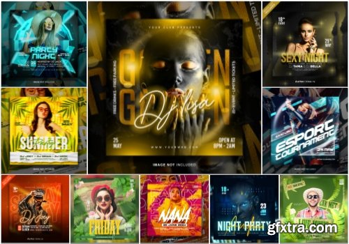 Flyer social media post, psd banner set vol 196 Flyer social media post, psd banner set vol 196