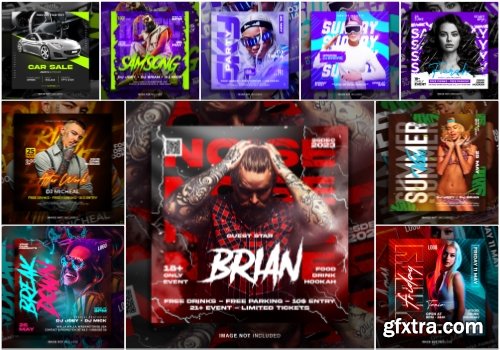 Flyer social media post, psd banner set vol 192 Flyer social media post, psd banner set vol 192