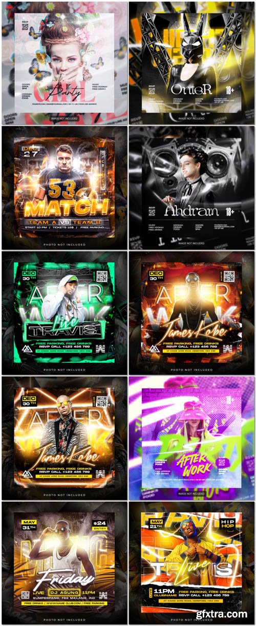 Flyer social media post, psd banner set vol 190 Flyer social media post, psd banner set vol 190