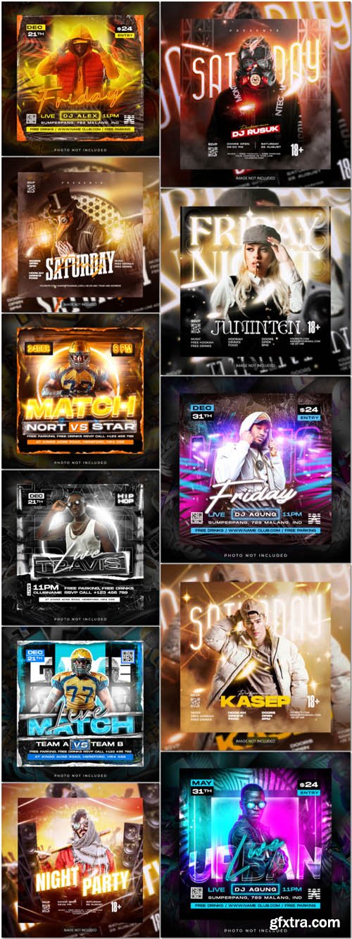 Flyer social media post, psd banner set vol 186 Flyer social media post, psd banner set vol 186