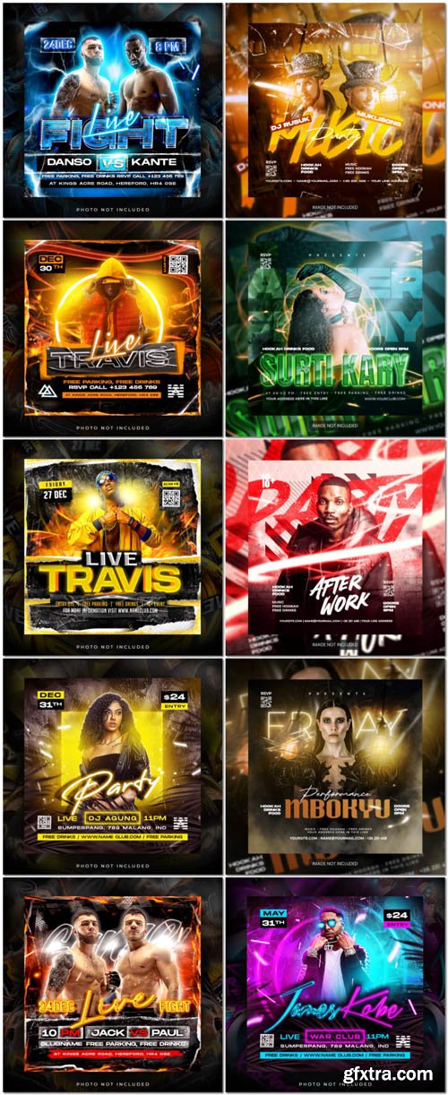 Flyer social media post, psd banner set vol 189 Flyer social media post, psd banner set vol 189