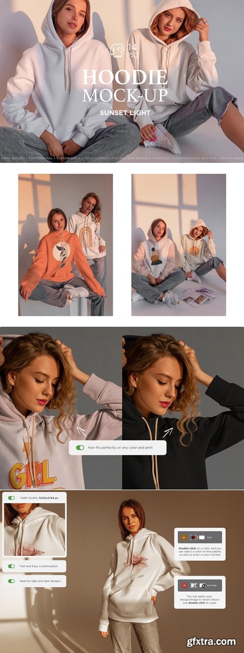 MockupCloud - Hoodie Mock-Up\'s Sunset Lights