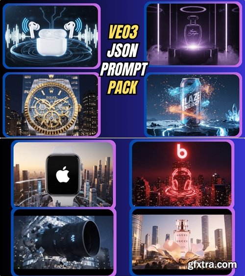 Gumroad - JSON Prompt Pack for Google VEO 3 (Viral Product Ads)