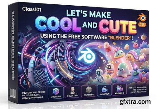 Class101 - Let\'s make cool and cute abstract CG using the free software \