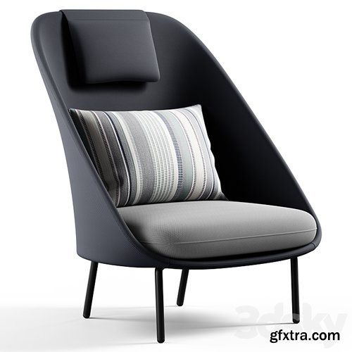 3dsky Pro - expormim - Twins high armchair MUT Design