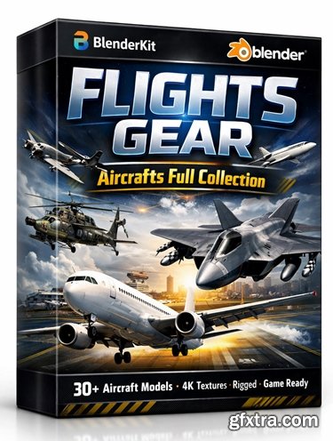 BlenderKit - FLIGHTS GEAR Aircrafts Full Collection