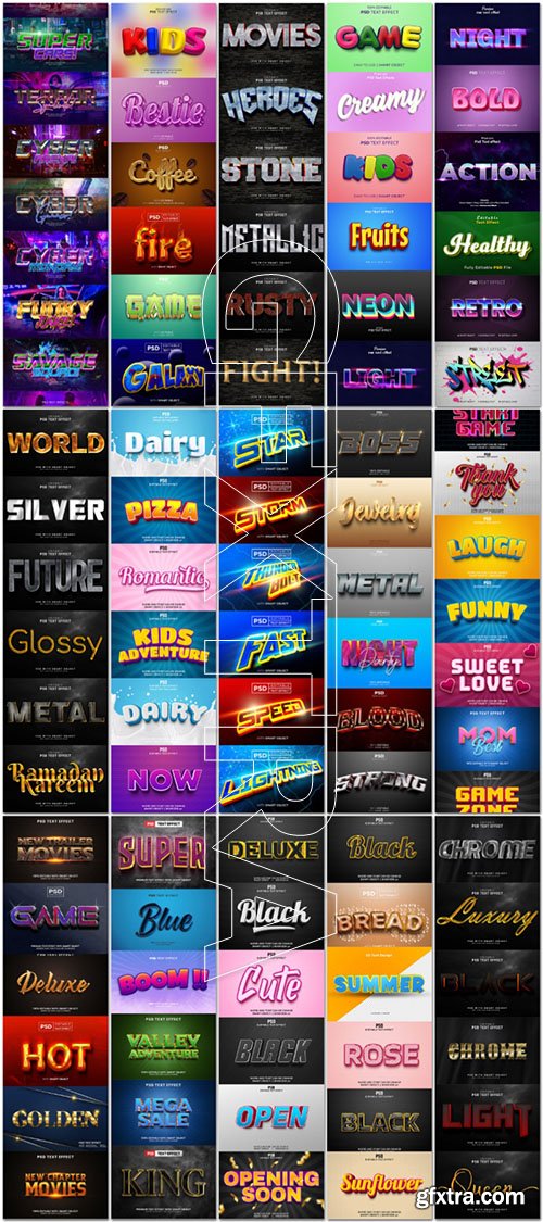 Mega Collection of PSD Text Effects Vol 3 Mega Collection of PSD Text Effects Vol 3