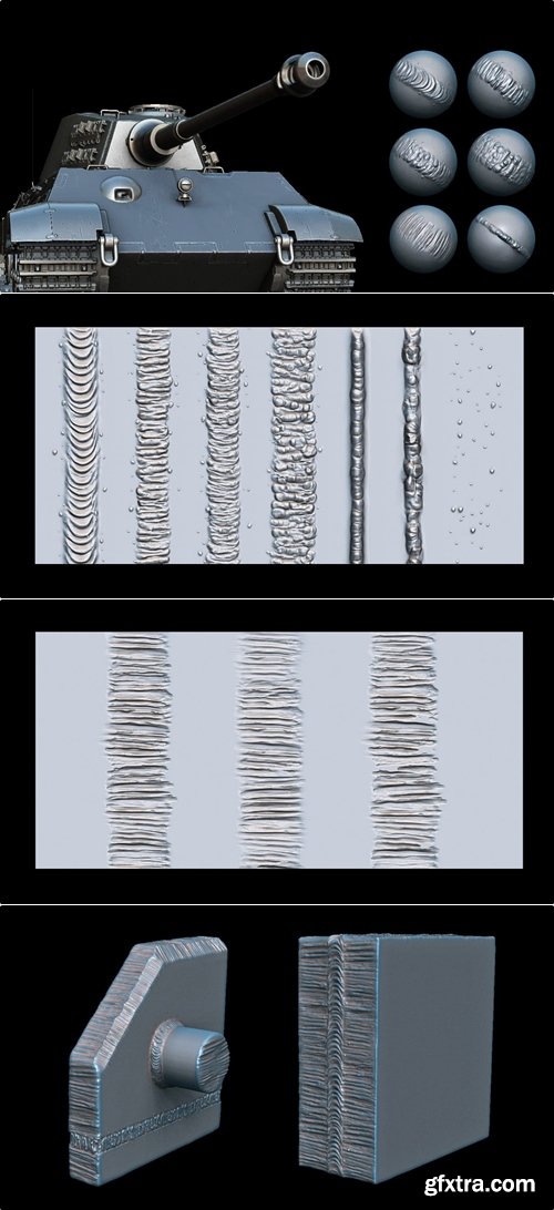 Artstation - Cutted metal and Welding Brushes for Zbrush
