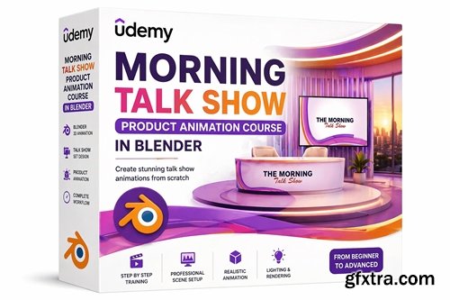 Udemy - Morning talk show product animation course in blender Udemy - Morning talk show product animation course in blender