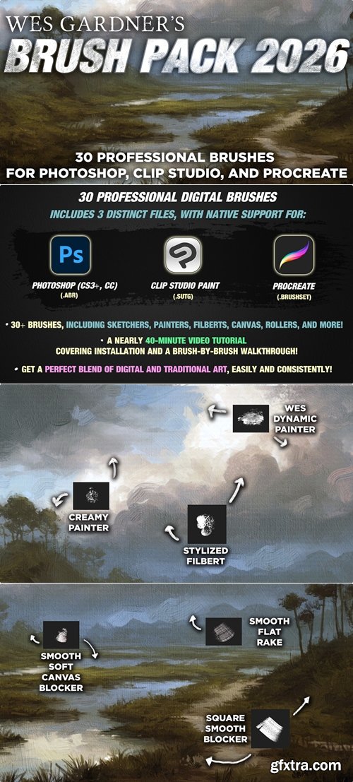 Artstation - Wes Gardner's Brush Pack 2026 Artstation - Wes Gardner's Brush Pack 2026