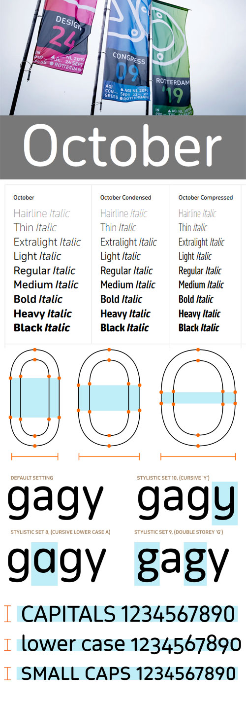 October Latin & October Pro 54xOTF, 2xTTF Variable