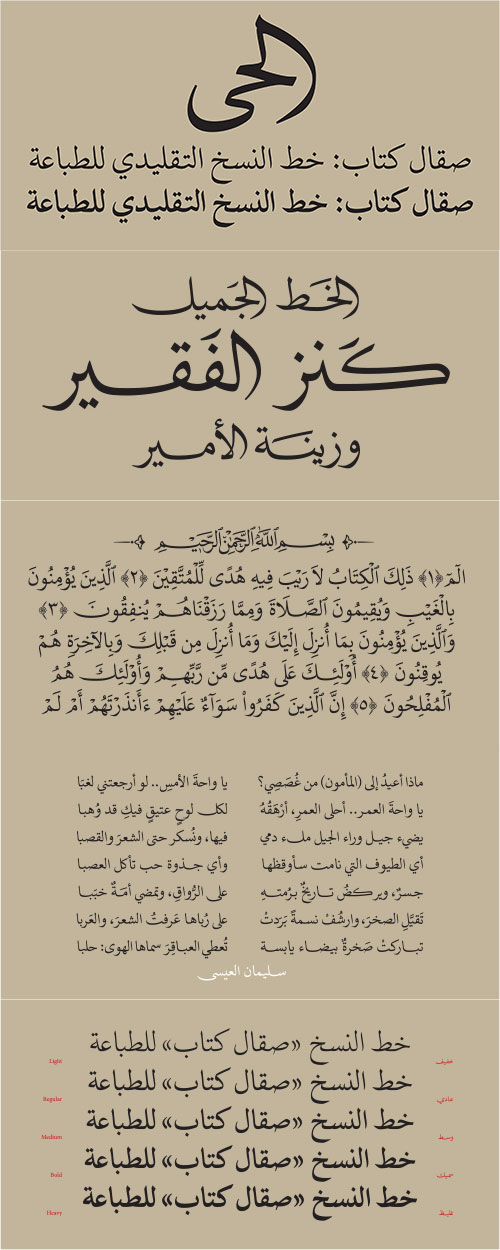 Sakkal Kitab - Arabic 5 Styles Font Family Sakkal Kitab - Arabic 5 Styles Font Family