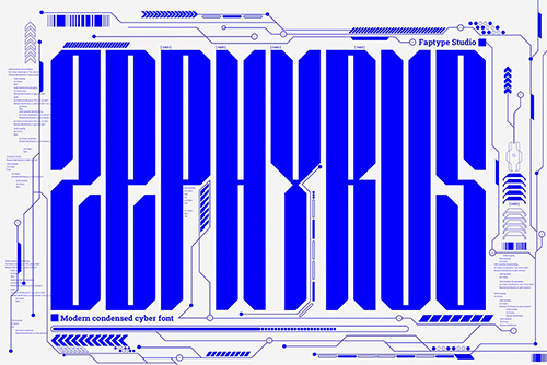 Zephyrus - Modern Condensed Cyber 8xOTF 14491095 Zephyrus - Modern Condensed Cyber 8xOTF 14491095